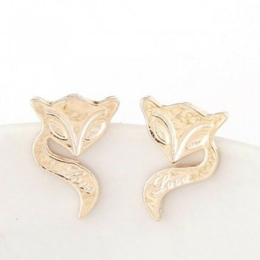 Eardrop Cute Little Fox (Love) Stud Earrings